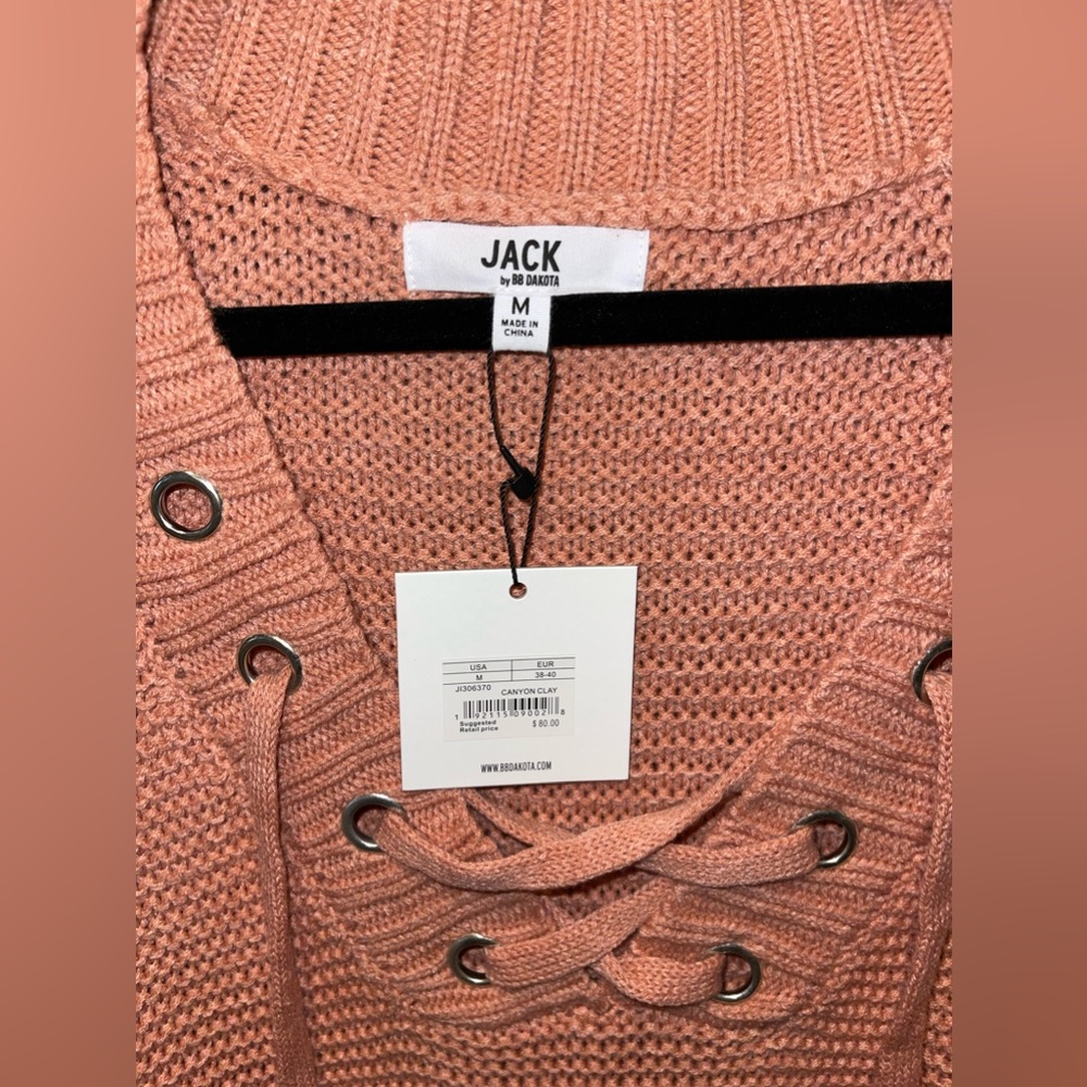 Jack by BB Dakota Lace Up Sweater - Picture 7 of 8